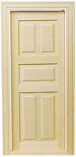 Dollhouse Miniature 5-Panel Classic Interior Door